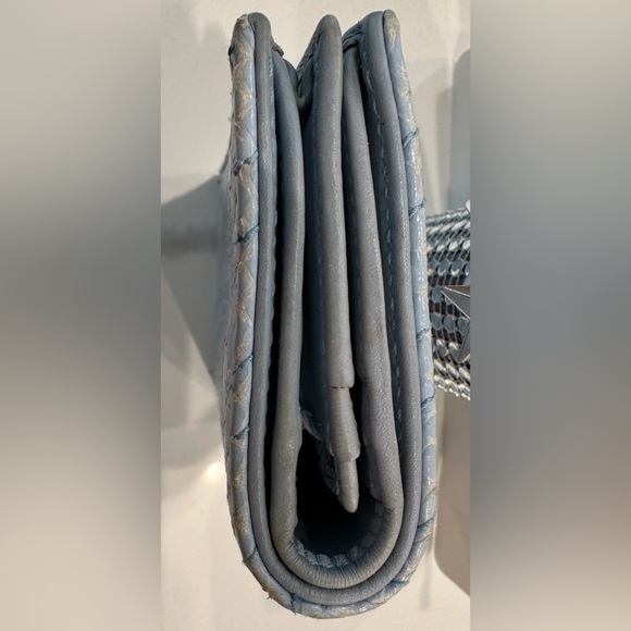 Gucci GG Marmont Powder Blue Snakeskin bifold wallet w/COA - Picture 5 of 12